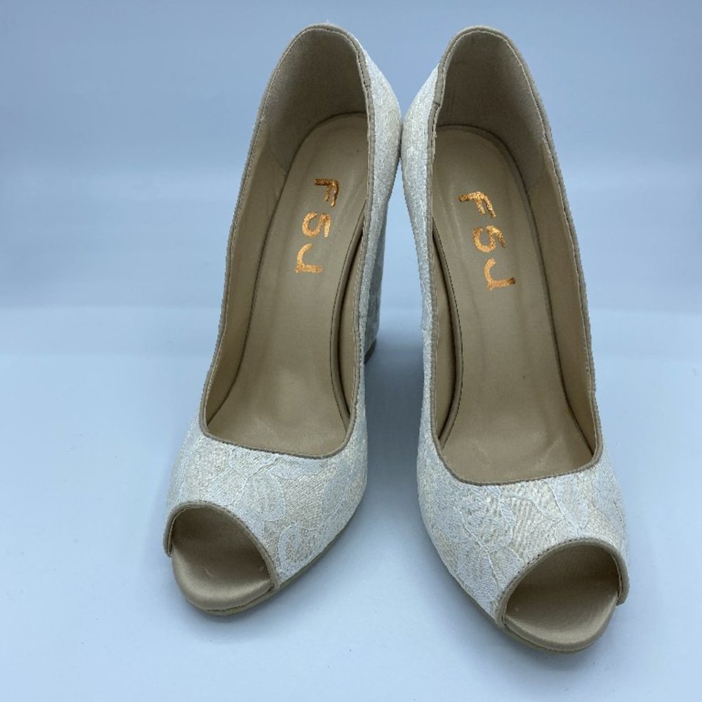 Women's Open Toe Platform Heel Lace Wedges Sandals